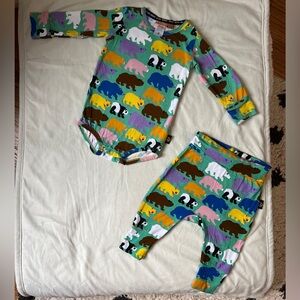Colorful Animal Print Kids One Piece Set